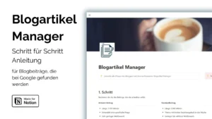 blogartikel manager Übersicht