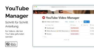 youtube manager Übersicht