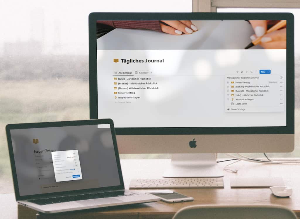 notion journal template bbild